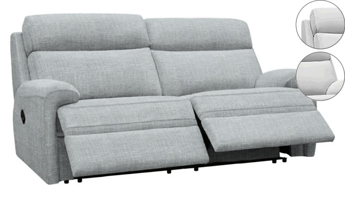 G Plan Hardy 2 Seater Electric Double Recliner Beach Duck Egg